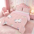 thumbnail image 3 of Manfei Cute Rainbow Unicorn Full Size Comforter Sets 3-Piece,Cartoon Starry Sky Bedding Comforter Set,1 Comforter and 2 Pillowcases,Reversible, 3 of 6