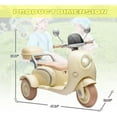 thumbnail image 2 of Ambifirner 12V Gift Electric Motorcycle 2-Seater w/Bluetooth, LED Lights & Parent Seat - 3-Wheel Ride-On Toy with Storage Box, Slow Start, 2 of 7