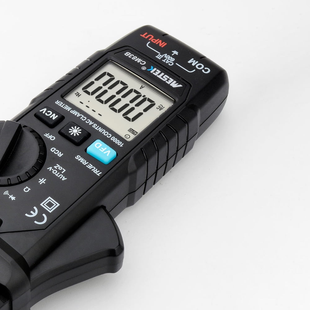 MESTEK Digital Clamp Meter 600A AC Current 600V ACDC Voltage Capacitance Measurement Data Hold Backlight NCV Tester Multimeter