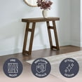 thumbnail image 3 of Alaterre Furniture Lawas Solid Wood Console Table - 36 Inch Small Entryway Table (Brown), 3 of 6