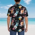 thumbnail image 3 of Lsque Hibiscus Rose pattern Hawaiian Shirt for Men, Unisex Summer Beach Casual Short Sleeve Button Down Shirts-3X-Large, 3 of 9