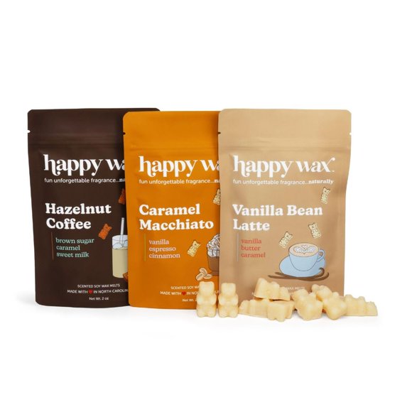 Colección de mezclas de café Wax Melts Happy Wax, 180 ml