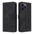 thumbnail image 1 of Phone Wallet Case for iPhone 15 with Stand - Leather Folio Cover & Card Slots Black, 1 of 5