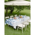 thumbnail image 4 of Outdoor Tablecloth with Umbrella Hole for Patio/Picnic/Party/Camping, Blue Eucalyptus Leaves Waterproof Table Cloth Rectangle Table Cover Washable, Watercolor Botanical Weeping Leaf (60"x 84"), 4 of 8