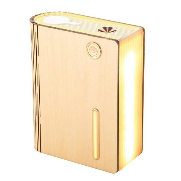 Humidificador de aire, aroma, lámpara de libro, luz nocturna, purificador, USB LED para casa, oficina, coche. blanco