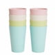 thumbnail image 1 of Vasos de fibra de trigo irrompibles y reutilizables, juego de vasos ecológicos y saludables para múltiples usos, 8 piezas en 4 colores, 1 of 2