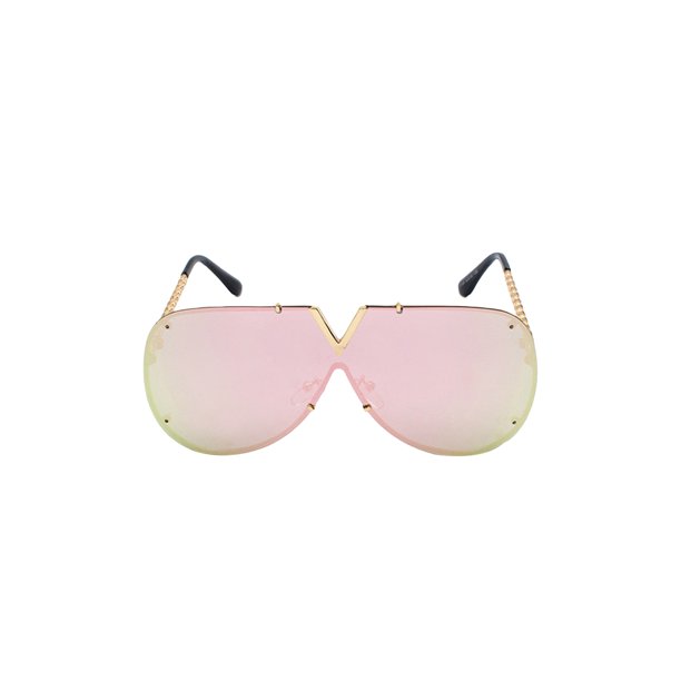 Txlixc Gafas para Adultos, Gafas de Sol para Exteriores Marco de decoración en Forma de V Protección para los Ojos Anti-UV Txlixc Moda