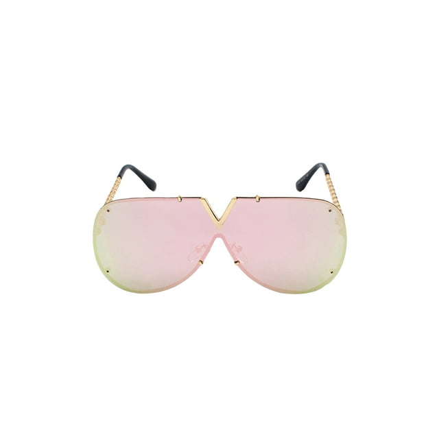 TRKIYQC Gafas para Adultos, Gafas de Sol para Exteriores Marco de decoración en Forma de V Protección para los Ojos Accesorio de Ropa Anti-UV TRKIYQC Moda,ocio