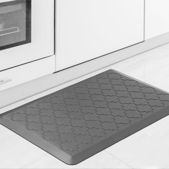 LALILO Kitchen Mat Anti Fatigue Floor Mat 1/2 Inch Cushioned Mat Grey Kitchen Rug,17"X 29"