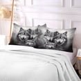 thumbnail image 6 of Coolnut Wild Wolf Plush Pillow Case, Zippered Bed Pillow Pillowcases, Super Soft and Cozy Pillowcase Covers for Sleep Decor Giftsation - Standard Size 20x26in, 6 of 7