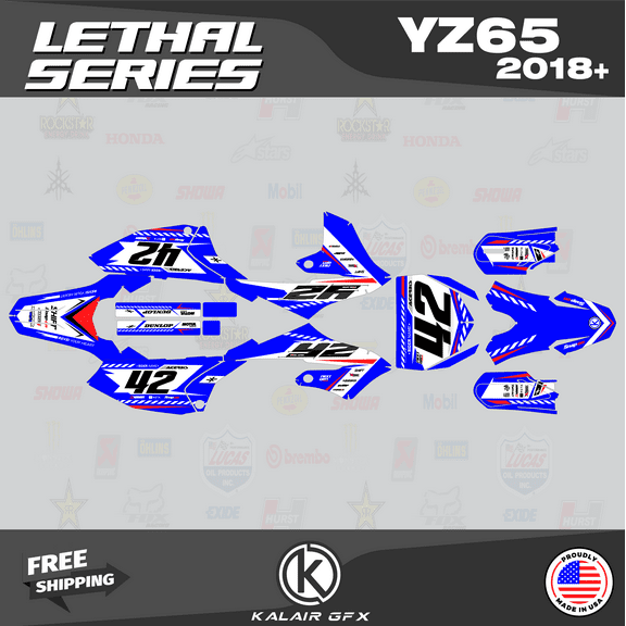 Kalair GFX Graphics Kit for Yamaha YZ65 (2018-2023) Lethal Series