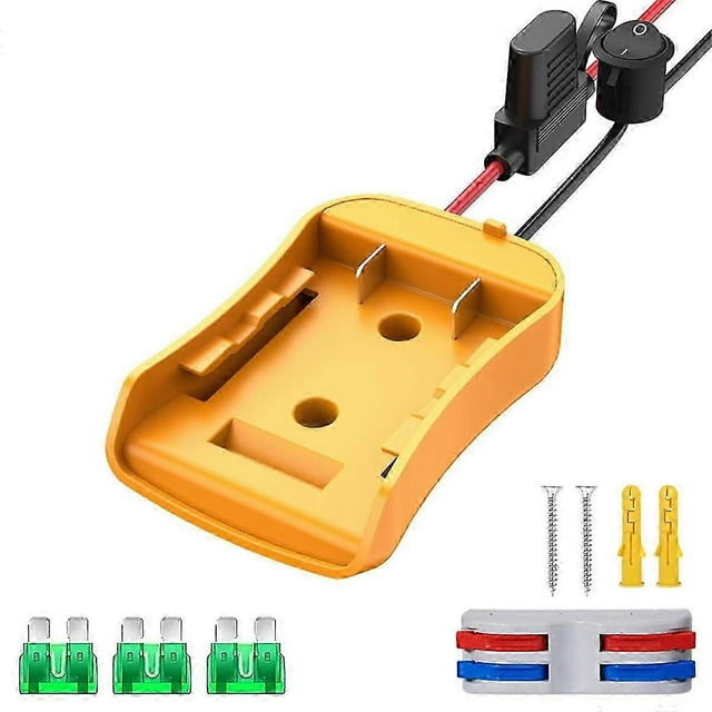 Power Wheel Adapter compatible Dewalt 20V Battery, with Fuse, Wire Terminals-CHENG FU
