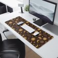 thumbnail image 2 of Long Mouse Pads for Desk,Brown Sun Moon Cloud Pattern Desk Mats on Top Of Desks, Desk Mouse Pad Extra Large with 3mm Non-Slip Base and Stitched Edge for Gaming,Office,Work,Home 31.5"x11.8", 2 of 6