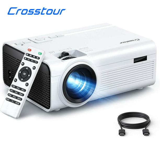 Perioperatieve periode opmerking mooi zo Crosstour P600 FHD 1080P Supported Mini Portable Projector, LED Home  Theater Projector, Ideal for gift, White - Walmart.com