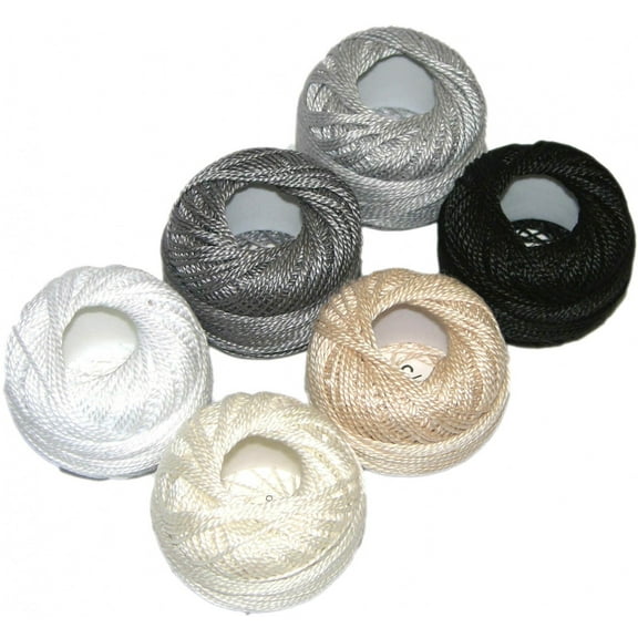 Presencia Pearl Cotton Size 12 Sampler Pack Neutral