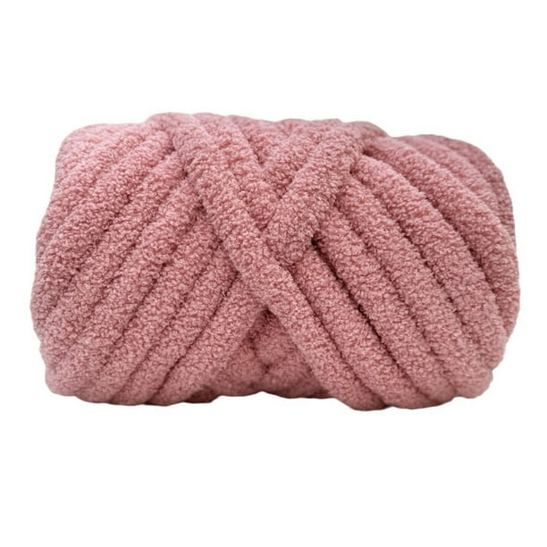 Hilo de lana grueso mayimx para tejer a mano ligero voluminoso rosa