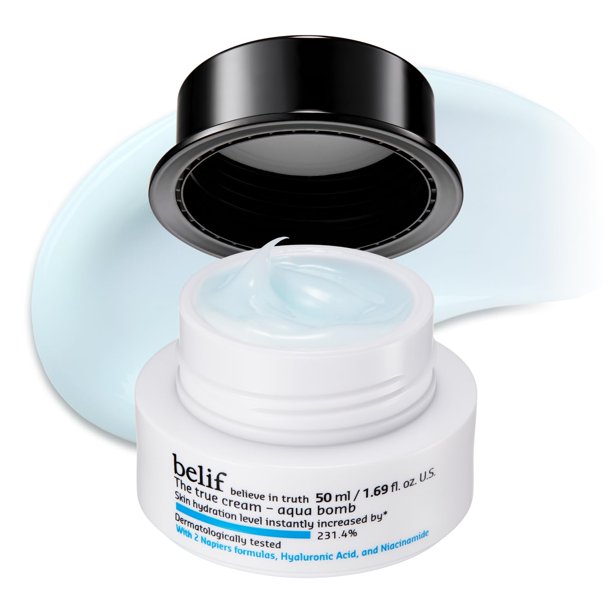 Aqua Bomb – Daily Niacinamide Hydrating Moisturizer, Lightweight Plumping Facial Cream with Hyaluronic Acid & Squalane, Cooling Effect, Anti-Aging, Korean Skincare, 1.68 fl oz (50m