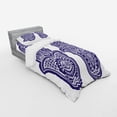 thumbnail image 3 of Ambesonne Hamsa Bedding Set 4 Pcs, Old Ornaments, Queen, Violet Blue White, 3 of 3