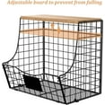 thumbnail image 2 of Kitchen Fruit Basket with Lid, Counter & Wall Mounted, Potato & Onion Storage, Metal Wire Fruit & Vegetable Storage, Snack Organizer (4 Pack - Small & Large), 2 of 14
