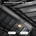 thumbnail image 2 of Aoxun 12 ft. x 16 ft. Outdoor Hardtop Gazebo, Galvanized Steel Double Roof Gazebo with Curtain and Netting, 2 of 9