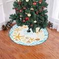 thumbnail image 2 of FMSHPON Vintage Seashell Starfish Wave Xmas Christmas Tree Skirt Stand Mat for Holiday Party Decoration Indoor Outdoor 36 inches, 2 of 3