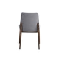 thumbnail image 3 of Comfortable side chairs in light gray fabric and walnut for modern dining, 3 of 3