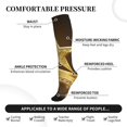 thumbnail image 3 of Bixox Golden Glitter And Light Print Compression Socks,Compression Socks Women & Men Circulation for Medical,Running,Athletic, 3 of 7