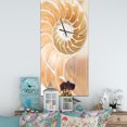thumbnail image 2 of DesignArt Brown Nautilus Shell Pattern Large Wall Clock, 2 of 2