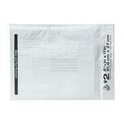 Duck Self-Sealing Poly Bubble Mailer #2, 8.5" x 11", Solid White