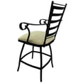 thumbnail image 2 of Swivel Counter 26" Outdoor Bar Stool Jenna Arms-Beige Fabric-Black Metal, 2 of 2