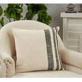 thumbnail image 2 of Fennco Styles Woven Striped Decorative Cotton Throw Pillow 20" W x 20" L - Natural Textured Cushion for Home, Couch, Bedroom, Living Room and Office Décor, 2 of 4