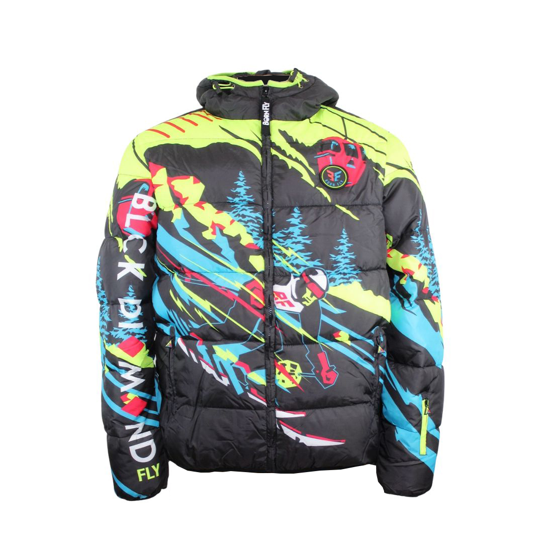 Men's MultiColor Puffer Jacket For Snowboarding
