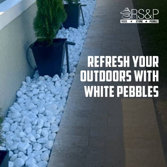 White Pebbles - 1 to 2 inches - 500-LBS