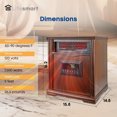 thumbnail image 3 of LifeSmart LifePro 4 Element 1500W Electric Infrared Quartz Indoor Space Heater, 3 of 11