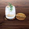 thumbnail image 3 of WIRESTER Round Neoprene Car Coaster for Drinks, Set of 2pcs, Gold Glitter Sparkle & Yellow Glitter Leopard, 3 of 6