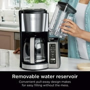 Ninja 12-Cup Programmable Drip Coffee Maker, 2 Brew Styles, Adjustable Warming Plate, CE250, Black/Stainless Steel
