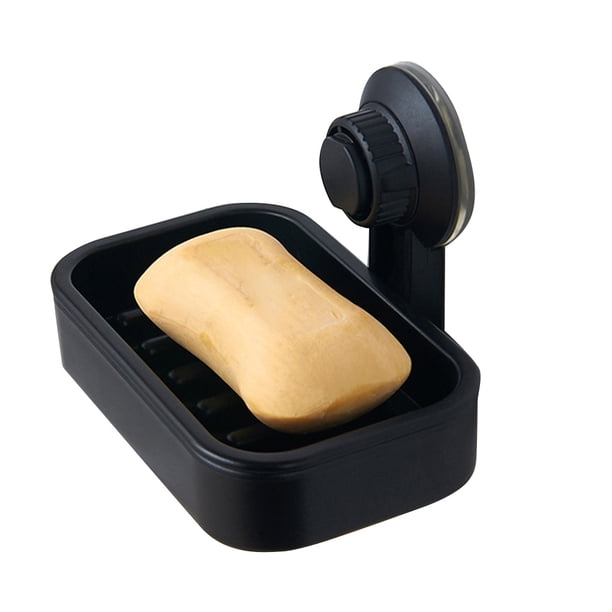 Jabonera de plástico Caja con ventosa Soporte para rejilla de pared Bandeja de drenaje Baño Inevent JJ19926-01
