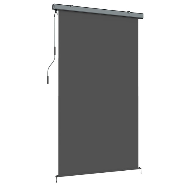 CoSoTower Store à Rouleau Sans Cordon, Store Extérieur Sans Cordon Enroulable, Protection UV Imperméable, 98 Pouces L x 63 Pouces L, Gris Foncé
