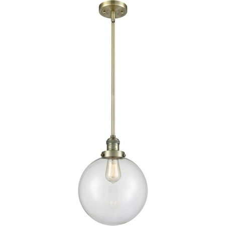 

Antique Brass Tone Mini Pendants 10 Wide Steel/Cast Brass/Glass Medium Base 1 Light Fixture