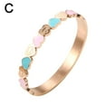 thumbnail image 5 of Lttoisl® Cute Love Heart Titanium Steel Bracelet Lucky Cuff Bangles Women Girls= A1L0, 5 of 9
