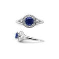 thumbnail image 4 of Gem & Harmony 2/3 Carat (Ctw) Lab-Created Blue Sapphire Ring  in Sterling Silver for Women, 4 of 5