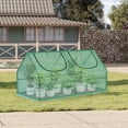 thumbnail image 3 of Aoodor 6 ft. x 3 ft. x 3 ft. Mini Gardening Greenhouse with 2 Zipper Doors for Flowers, vegetables and herbs - Green, 3 of 8