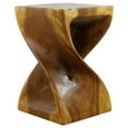 thumbnail image 2 of Strata Furniture 18x12" Traditional Wood Twist Stool/End Table in Oak, 2 of 6
