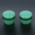 thumbnail image 2 of ZS 2Pcs Green Single Flared Ear Plug Tunnel Natural Stone Ear Gauges Mushroom Shape Ear Stretchers Jewelry with Silicone O-Ring, 2 of 4