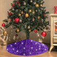thumbnail image 6 of LanSuare Christmas Tree Skirt, 24Inch Sequin Xmas Tree Skirt, Glittering Christmas Tree Cover Skirt Mat for Holiday Christmas Tree Ornaments, Purple, 6 of 7