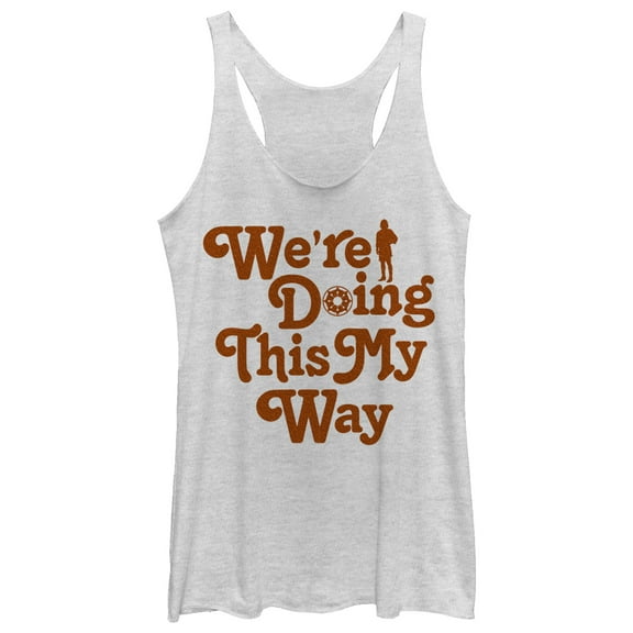 Women's Solo: A Star Wars Story My Way Quote  Racerback Tank Top White Heather 2X Large
