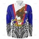 thumbnail image 1 of Camisas de manga larga con estampado 3D del emblema de Samoa Americana de Harajuku de tamaño pequeño para hombres, blusa con solapa gráfica con patrones tribales de Samoa, 1 of 6