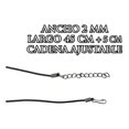 thumbnail image 4 of JOYARIS Collar De Caucho Ajustable Nudo Bruja Zirconias 2 Plata 925 DM-0000765, 4 of 4