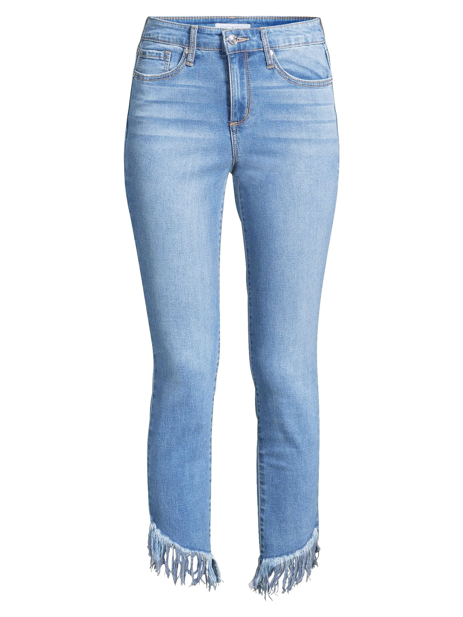 Sofia Jeans Women's Rosa Curvy Skinny High Rise Cha Cha Fringe Hem Jeans