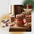 thumbnail image 5 of 2026 Christmas Indoor Home Decor Gingerbread Man Ceramic Mug With Red Scarf Cute Christmas Coffee Mug Holiday Hot Cocoa Water Cup Gift, 5 of 6